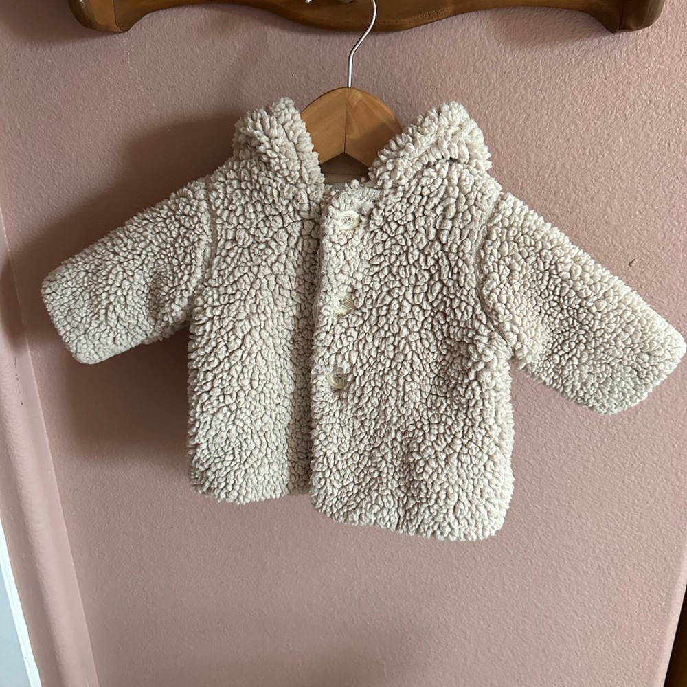 GAP Cream Sherpa Kids Coat